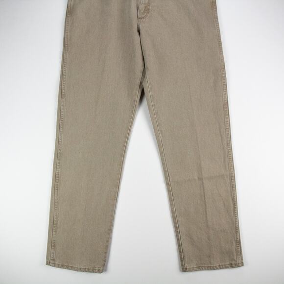 Wrangler Men's 20X Jeans 5-Pocket Tan Cotton 35x34 Relaxed Straight Leg New Flaw - Picture 2 of 11